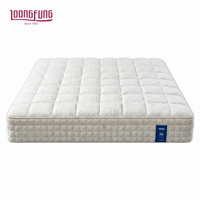 Matelas hybride LOONGFUNG personnalisé à ressorts ensachés sans perturbation avec mousse à mémoire de forme au gel rafraîchissant, livré en boîte, tailles Queen et King