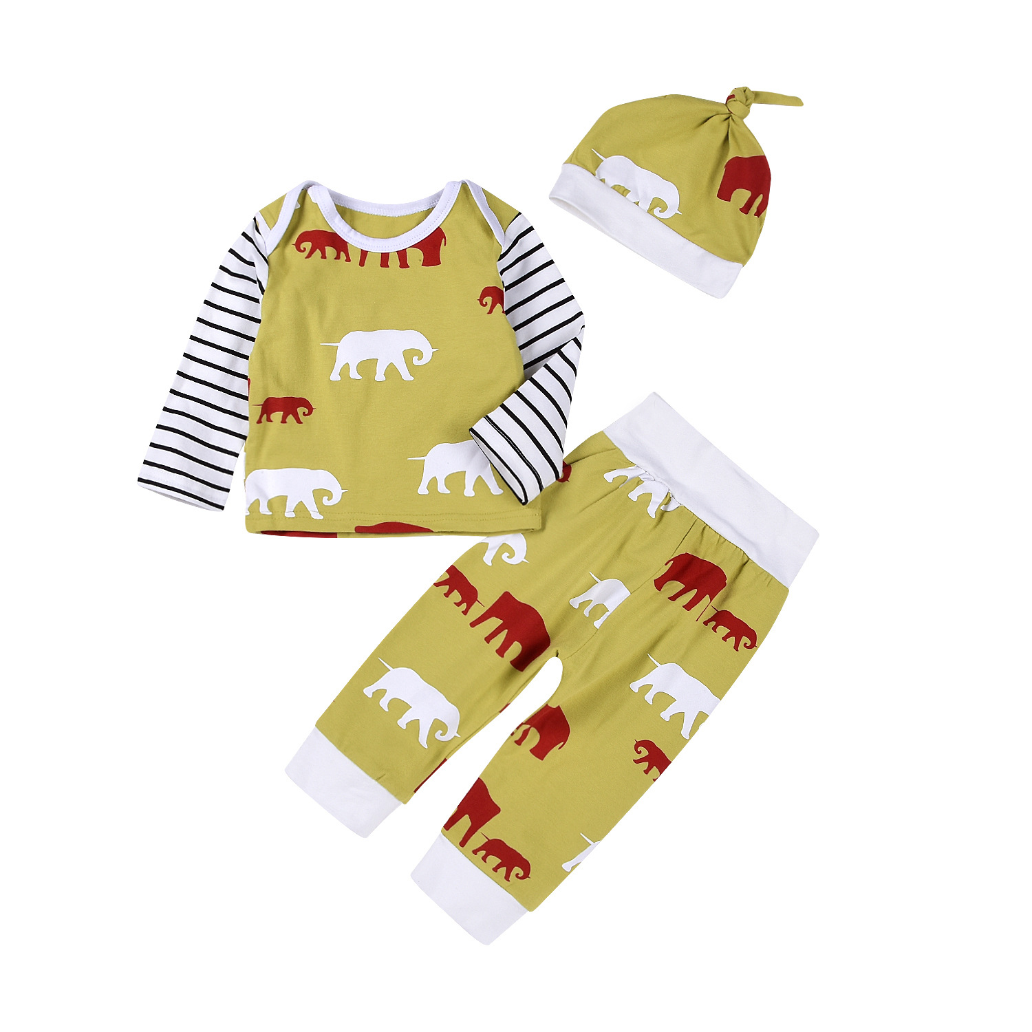 Оптовая цена 3 предметов, милая Одежда для маленьких мальчиков; Одежда для младенцев; Одежда для малышей футболка с длинными рукавами, детский комбинезон, комплект