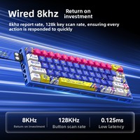T-WOLF T90 Aluminum Alloy Magnetic Switch Keyboard OEM Compact 61 Keys 8KHz 0.125ms Low Latency Themed Design Hot Sale