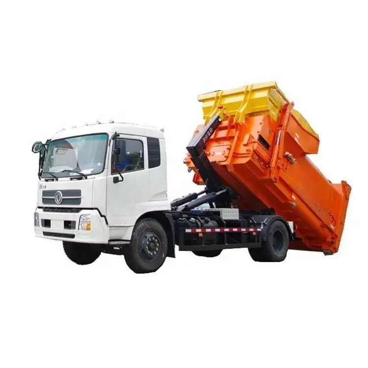 Dongfeng gancho elevador contenedor camión de basura para la venta
