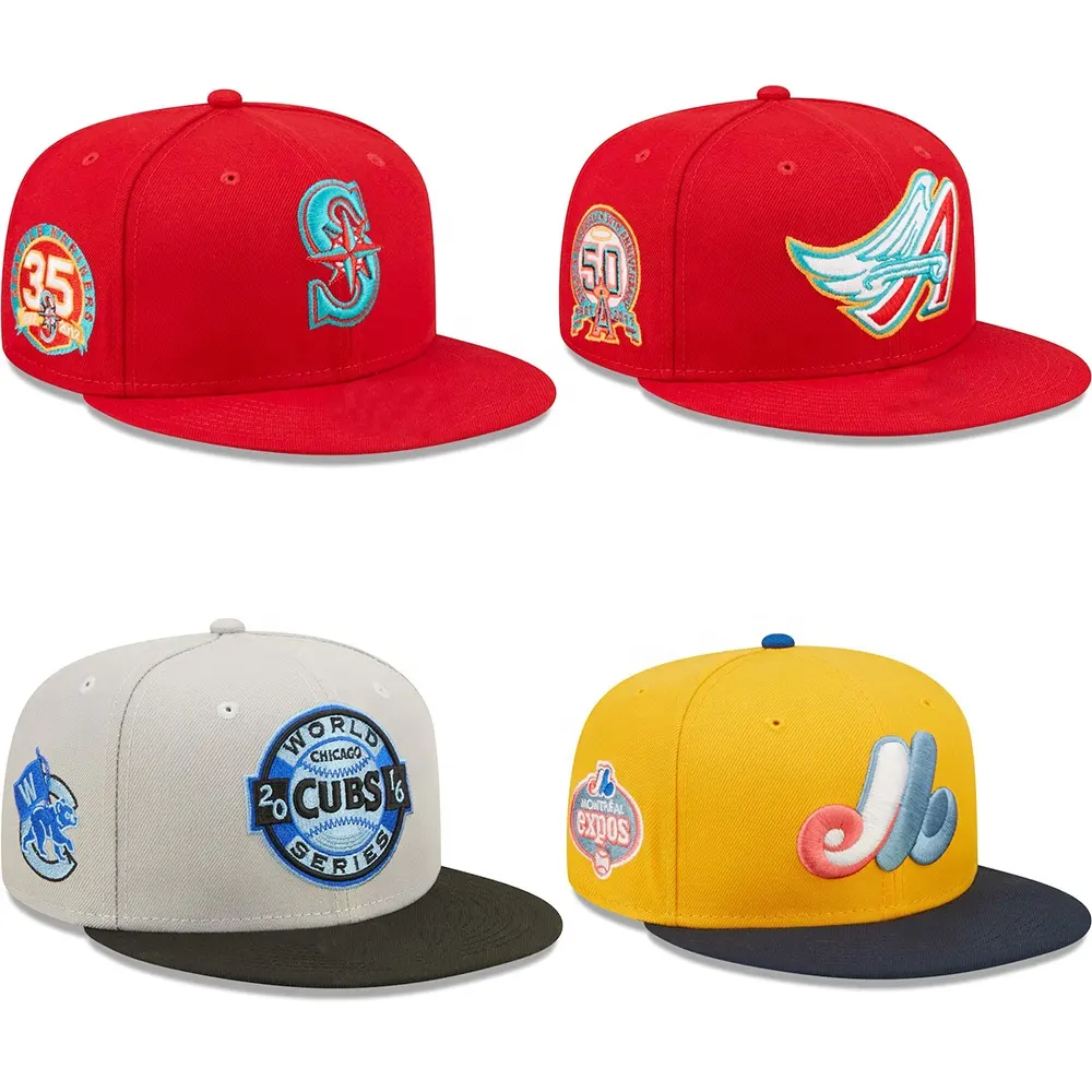 3D embroidery Logo new fitted Snap Back baseball hat Blank Gorras Custom Snapbacks Hats Caps with Flat Brim