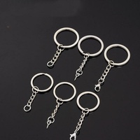 Moderner Silberbeschichteter Metall-Schlüsselring Runder Schlüsselanhänger mit Splitring für Frauen und Männer DIY-Zubehör