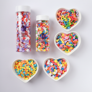 Décoration de pâtisserie : Sucre décoratif en tranches, sucre solide, sucre en forme de gâteau, donut, crème glacée, <span class=keywords><strong>ruban</strong></span> en forme de cœur, morceaux de sucre en bouteille - Product Image 1