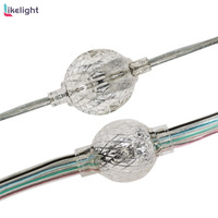 Guirlandes lumineuses à billes miniatures adressables à 360 degrés, 25 mm, UCS1903 WS2811 RGB SMD3535, DC12V, IP67, pour la décoration extérieure des fêtes