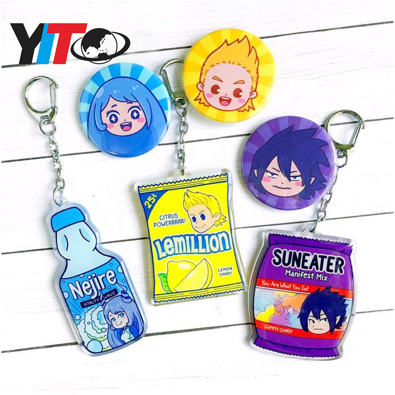 Сделанный на заказ прозрачный акриловый брелок с аниме «Моя геройская Академия»