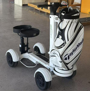 Chariot de golf pliable en gros 4 roues chariot de golf léger chariot de golf en aluminium avec porte-parapluie - Product Image 1