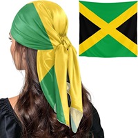 Foulards de tête en satin soyeux personnalisés avec drapeaux de pays du monde, motif coupe de football, grands carrés, bandanas