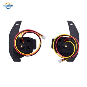 Manette de vitesse magnétique en fibre de carbone véritable pour VW <span class=keywords><strong>Golf</strong></span> 6 <span class=keywords><strong>GTI</strong></span> CC MK5 MK6 Kit intérieur de volant de voiture - Product Image 4