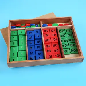 Aanpassen Logo Houten Professionele Montessori Stempel Spel Materiaal Kinderen Tellen Leren Wiskunde Speelgoed