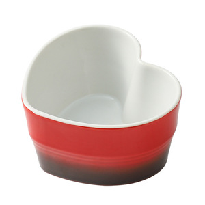 Factory direct sales of high-end ceramic heart-shaped bowls, baking tools, pudding bowls, household souffl dessert bowls, - Product Image 3