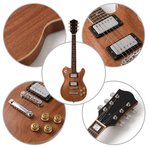 Guitare électrique Sunburst en acajou, style LP, double cutaway, micros H-H, 6 cordes, pour la scène et la pratique - Product Image 3