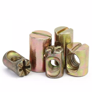 Écrous à marteau longs pour meubles, à double trou central, pour connexion par cheville transversale, écrou cylindrique M6x15mm et boulon - Product Image 5