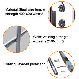 Clôture Anti-escalade <span class=keywords><strong>de</strong></span> haute sécurité, avec pointes supérieures, couleur noire, 358 - Product Image 6