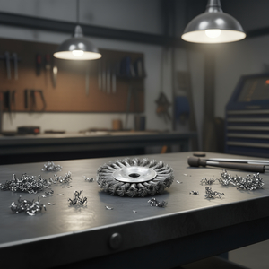 Brosse circulaire en fil d'acier de 22 mm pour le meulage et le polissage des métaux - Product Image 3