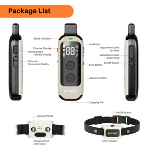 1968FT 충전식 방수 개 목걸이 원격 제어 전기 훈련 껍질 칼라 특징 경고음 진동 충격 패션 - Product Image 6