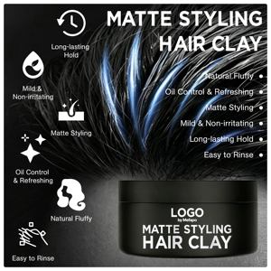 Cire coiffante pour hommes, gel capillaire pour fixer et styliser les cheveux, gel pour coiffure lissée, facile à utiliser, produit recommandé de qualité - Product Image 4