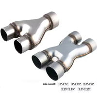 Adaptateur de tuyau en Y universel en acier inoxydable de 3 pouces, simple et double de 2.5 pouces, tuyau d'échappement