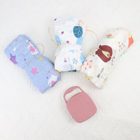2024 personnalisé imprimé coton biologique bébé couverture mousseline Swaddle infantile Swaddle couvertures bambou enfants literie