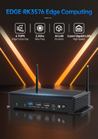 Boîtier de calcul en périphérie industriel, Wifi6 double bande, 1000M, Rockchip RK3576, LPDDR5 8 Go, EMMC 128 Go, 8K, système d'exploitation Linux, Android 14, boîte de calcul en périphérie IA