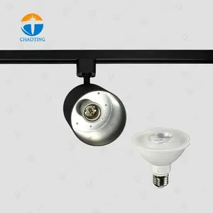 350 Degree Adjustable Ceiling Rail Lamp Aluminium Modern LED Par30 E27 Lighting Track Lamp Fixture Housing Track Down Spot Light