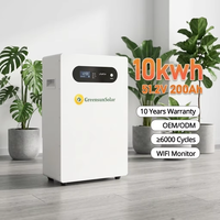 Batterie solaire Greensun 48V 200Ah pour système solaire domestique ESS 10KWH 15KWH 50KWH, batterie lithium Lifepo4 avec surveillance Wifi