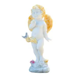 Gifts And Crafts Resin Crafts Baby Cherubs Angels Statue Resin White Sculpture Custom Design And Color Garden Home Decor