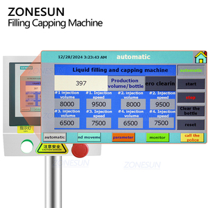 ZONESUN ZS-AFC39 Monoblock 4 têtes pompe péristaltique rabattable métal aluminium bouchons flacon solvant bouteille remplissage capsulage Machine - Product Image 2