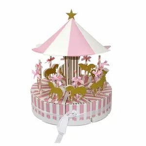 Unicorn Theme Baby Shower Carousel Decorations Birthday Party Paper Box Party Supplies