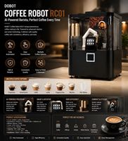 Mesin Pembuat Kopi Otomatis Komersial Coffee Robot RC01, Kios Barista Robot Pintar dengan Layar Sentuh