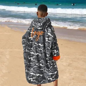 Bambini nuotare parka custom bambini impermeabile antivento fasciatoio con fodera in pile fasciatoio per nuoto surf