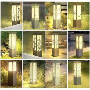 Lampada da Giardino in Stile Cinese in <span class=keywords><strong>Ferro</strong></span> Zincato Elettrico IP65 Impermeabile <span class=keywords><strong>Luce</strong></span> LED 3500K Bianco Caldo Angolo di Illuminazione 180° per Villa e Giardino - Product Image 2