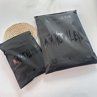 Sacs en plastique noir personnalisés réutilisables, sacs d'emballage givrés/mat pour sweats à capuche, sac à glissière en polyéthylène pour vêtements, t-shirt