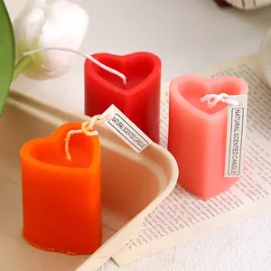 Schlussverkauf herzförmige kreative Geschenkdekoration Heim personalisierte duftende Sojawachskerze günstige Aromatherapie-Kerzen