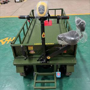 Energy Saving Heavy Duty Electric Flatbed Trolley 4 <strong>Wheel</strong> Non Slip Platform with Swivel Seat Industrial Shopping Use 48V Battery - Product Image 6