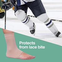 Chaussettes de skate en gel rembourrées pour la protection contre les morsures, réutilisables et respirantes pour le patinage de hockey, bottes hautes et soins des pieds-1 paire