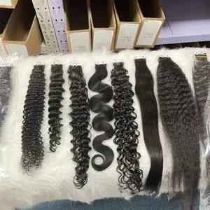 Amara best quality 30inch tape in hair extensions 100% remy indian hair extensions human hair 12a supplies in stock