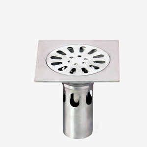 ท่อระบายน้ำสแตนเลสแบบสี่เหลี่ยมขนาด 3.5 นิ้ว ป้องกันการกัดกร่อน ใช้ได้สองแบบสำหรับห้องน้ำและระเบียง - Product Image 3