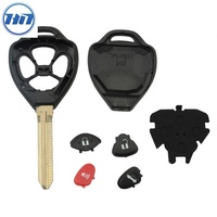 Coque de clé télécommande vierge Aftermarket Toy43 à 4 boutons avec boutons de panique pour HYQ12BBY/GQ4-29T Corolla Camry