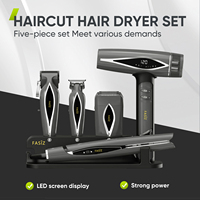 Ensemble complet de coiffure multifonctionnel à LED haute puissance avec affichage numérique, kit d'outils capillaires 5-en-1 pour salon de coiffure et usage domestique