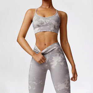 Pantalones cortos de motorista elásticos de cuatro vías hechos a medida, Sujetador deportivo de secado rápido que absorbe la humedad, conjuntos de ropa de Yoga - Product Image 6