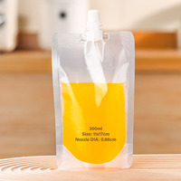 Sac debout en plastique imprimé personnalisé pour jus de fruits et alcool avec bec verseur emballage de boissons gazeuses biodégradables sachets lait eau