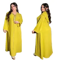 Baju Wanita Gaya Timur Tengah, 2021 Tren Gaun Berlian Mewah Jubah Muslim Wanita