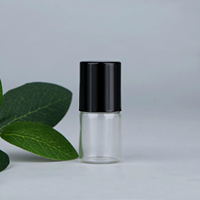 Flacon de parfum à bille de 2 ml, flacon à bille en verre anti-fuite pour huile essentielle, flacon de parfum rechargeable portable pour les voyages