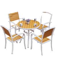 Tables et chaises d'extérieur en aluminium, mobilier de patio, design pastoral anti-corrosion, ensembles de jardin multifonctionnels pour repas