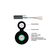 Cable de Fibra Óptica Aéreo Autoportante GYXTC8S en Forma de 8, 2-12 Hilos, para Exteriores, Blindado, con Tubo Central Suelto, Cable de Bajada FTTH