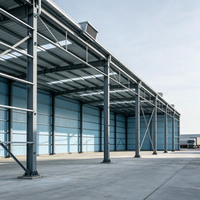 Atelier en structure métallique préfabriquée sans boulons, résistant à la corrosion, en acier léger, pour l'industrie lourde