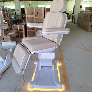 KISEN Modern Electric Salon Furniture Pu Leather Facial Beauty Spa Treatment Massage <b>Table</b> Electric Lash Bed Curved with LED - Product Image 3