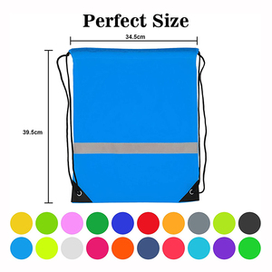<span class=keywords><strong>Sac</strong></span> en nylon avec cordon <span class=keywords><strong>de</strong></span> dessin personnalisé <span class=keywords><strong>Sac</strong></span> à <span class=keywords><strong>dos</strong></span> à cordon réfléchissant en polyester à emporter portable multicolore en tissu à emporter - Product Image 2