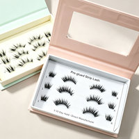 Extensions de cils prêtes à poser Beauty Counter, bande pré-collée, cils naturels, bande souple, logo personnalisé, B2B, Royaume-Uni, France, Italie
