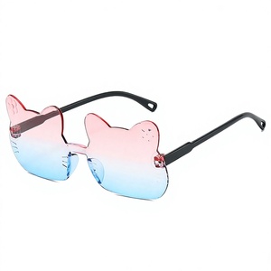 Wholesale Kids Cat <b>Sunglasses</b> Cute Animal Shape Children <b>Sunglasses</b> Bulk Colorful Design - Product Image 1